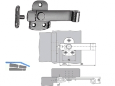 Fentro Ladenverschluss einfl., Gr. 80 schwarz 382832