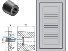 Fentro Anschlagpuffer 20mm schwarz S587A75004