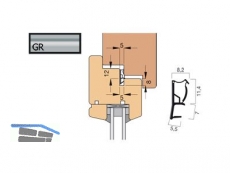 Fensterdichtung AFK2037-GR/2 grau, VPE 200 lfm