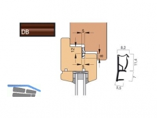 Fensterdichtung AFK2037-DB/2 dunkelbraun, VPE 200 lfm