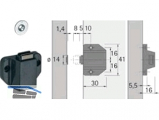 Druckmagnetschnpper D7/GP 9 Haftkraft 0,7-1,1 kg 20873