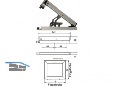 OL90 GEZE Schere mit Standard-Flgelbock 030373