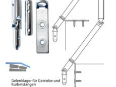 OL90 GEZE Gelenklager mit Lagerplatte verzinkt 022933