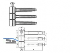 Einbohrband SFS 40H-13-004 verzinkt dreiteilig Gr. 13