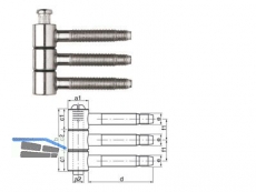 Einbohrband SFS 40H-145-000 verzinkt dreiteilig Gr. 14,5