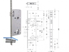 Einstemmschloss E700W50 links Dorn 30mm