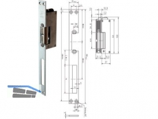 Trffner 22 WD FIX HZ verzinkt links 6-12V GS/WS mit geradem Schliessblech