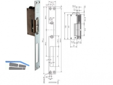 Trffner 22 WD FIX HZ verzinkt rechts 6-12V GS/WS mit geradem Schliessblech