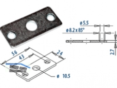 Schliessblech Fuhr 263 56 x 24 mm