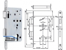 Panikschloss 2326 Funktion E 1-flg. 65/72/9/235x20x3 links