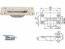 Bodenschliemulde B 9009 10 x 56 x 20 mm B 9009 0001