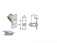 Standard-Anschweimuffe 012-RM-074 fr Stahlzargenbnder Gewinde M 10 x 1