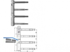 Einbohrband 11R-15-003 verstellbar verinkts GSS Gr. 15 Bandhhe 112 mm