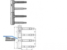 Einbohrband 11R-15-000 verstellbar verzinkt GSS Gr. 15 Bandhhe 92 mm