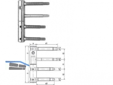 Einbohrband 11R-20-007 3-DIM verzinkt GSS Gr. 20 Bandhhe 112 mm