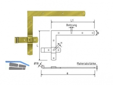 Torwinkelband ohne Plattenkegel 50x80 cm Rollung 18 mm 423503