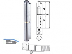 Bandrolle 100 Edelstahl (Profilrolle KO50 100) m. Edelstahlstift