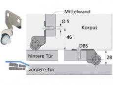 Distanzrolle fr hohe Schiebetren 27740