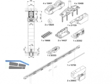 Grundkarton Hawa 80/Z Symmetric mit Rollen ohne Laufschiene 20661