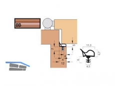 Trdichtung Goll V 1015-BB beigebraun, VPE 180 lfm