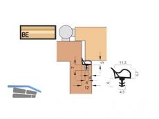 Trdichtung KB Goll V 1015-BE/KB beige, VPE 6 lfm