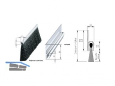 Dichtungsbrste aufschraubbar H-Profil 1200mm