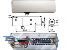 Trschlieer GEZE TS 3000 V EN 1-4 silber ohne Gestnge 028348