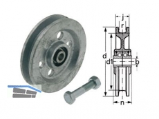 Schiebetrrolle 52 Z / 120mm verzinkt