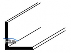 ALU-Profil natureloxiert 2000mm Winkel gleichsch. 30x30x1,0mm 10176