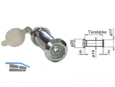 Trspion WG 580 Messing hochglanz TS 41-58 mm 170 Bohrung 14 mm