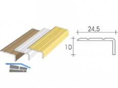 Treppenabschlussleiste L = 2700 mm 10 x 25 mm gold SB