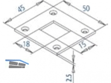 Stangen-Schlieteil 915 Abmessung 50 x 45 mm