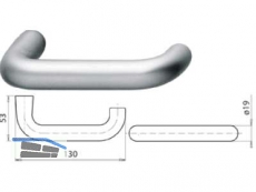 Drckerlochteil 1752-LT FH links/rechts silber eloxiert satiniert