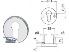 Rundrosette 655ZU PZ Alu F1