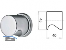 Trknopf 3054/648TFH o. Schrauben/Stift einseitig fix Alu F1