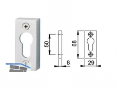 Metalltr-Zylinderrosetten 22S PZ F1 F1 Alu natur 512706