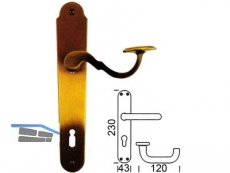 Drckerpaar, Vierkantstift lose 8,0 mm mit Hlse auf 8,5 mm, Trstrke 38-45 mm