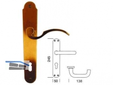 Drckerlochteil Messing poliert, links, ohne Vierkantstift