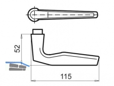 Drckerpaar, Vierkantstift lose 8,5 mm, Trstrke 38 - 43 mm