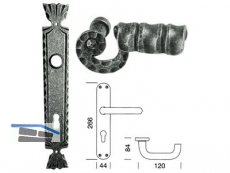 Drckerpaar, Vierkantstift lose abgesetzt von 8,5 mm auf 8,0 mm, Trstrke bis 60 mm