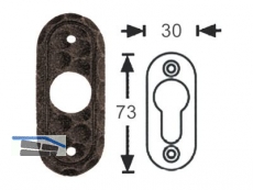 Drckerrosette 95 oval lackiert