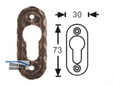 Zylinderrosette 86Z oval geschmiedet