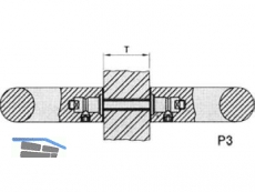 Befestigung P 3 M8 TS 80 mm galvanische verzinkt