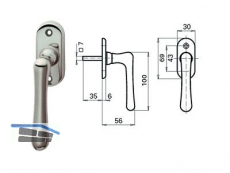 Halbolive 504H Stift 7 x 35 mm Alu poliert