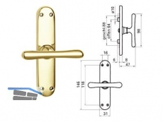 Fenstertrieb 520 ELEGANT Messing poliert