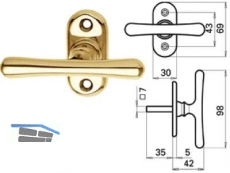 Triebolive 526 ELEGANT Messing poliert