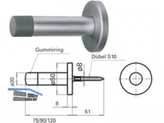 Trpuffer GEOS 1735 90 mm silber eloxiert