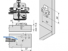 Clip Montageplatte 3 mm Expando vernickelt 174H7130E 236.510.3