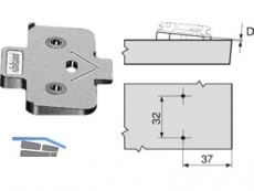 Distanzplatte 171A5010 +5 Grad 0,8 mm 257.568.3