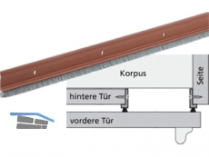 Brstenleisten 2500 mm braun Breite 27 mm 26453